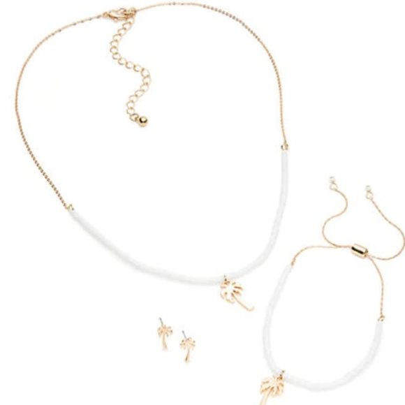 NWT 3 Piece Tropical Necklace And Earring set Gift - Picture 2 of 3